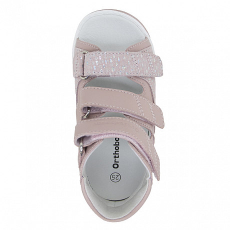 Сандали ортопедические Ортобум для девочек 25057-13 мерцающие розовые. Изображение 5 из 6