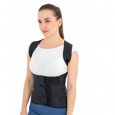 Корсет ортопедический Reh4Mat грудо-пояснично-крестцовый EB-LK-01/TLSO черный. Изображение 2 из 4